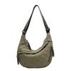 Bolsa de Algodón de Gran Capacidad para Mujer 2024 Otoño e Invierno Nueva Moda Ruiying Lienzo Ligero Commuter Hombro Bolso Dumpling para Mujer