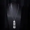 Collar de Borlas de Imitación de Plata Miao Más Vendido del Mundo para Mujer, Collar con Colgante de Mariposa y Pavo Real Colorido Estilo Étnico Bohemio