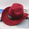 Chapéu Top Étnico Chapéu de Cowboy Ocidental Xizang Xizang Chapéu de Performance Chapéu de Lã Chapéu de Lã Retrô Centro-Europeu e Americano