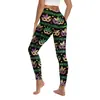 Calça Legging de Yoga Estampada Digital Mardi Gras do Carnaval de Nova Orleans Transfronteiriça com Máscara e Pena