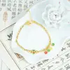 Pulsera Shajin de Vietnam Diseño de Nicho Sentido del Diseño Goteo de Aceite Pulsera de Paz Alegría para Mujer Todo Fósforo Viento Color Duradero Sin Decoloración Primera Joyería