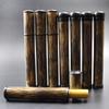 Tubo de incienso de ébano de bambú dorado, tubo de incienso extraíble, caja de incienso de madera de agar, quemador de incienso de bambú de ciervo ciruelo, tubo de sándalo morado de ébano