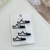 Accesorios para el cabello estilo coreano, tarjeta esmerilada, clip de pico de pato de 4 cm, moda, mini pinza para el cabello negra pequeña, lindo lote de pinzas para el cabello con flequillo