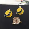 Juego de 19 Escobas Fantasma con Goteo de Aceite, Murciélagos y Sombreros de Mago Temáticos de Halloween, Dijes Creativos para Pulseras y Collares DIY