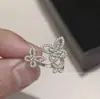 Anillo Gejia de Lujo Ligero Edición Alta Mariposa Fantasma Hueca Abierto Totalmente Diamantado Chapado CNC Oro Grueso de 18K Anillo de Alta Gama
