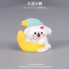 Acessórios Decorativos de Resina de Cachorro Branco Cartoon Brilhante Material para Adesivo de Copo de Água de Geladeira Grampo de Cabelo Cola de Creme DIY