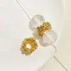 Retenção de Cor Alta Ouro 14K Furo Grande Zircônia Incrustada Recortada Contas Soltas Joias Artesanais com Contas Pulseira Colar DIY Acessórios de Cristal