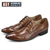 [Vip se especializa en] Zapatos formales de piel de vacuno con cordones para hombre de negocios con patrón de cocodrilo, zapatos casuales de piel de vacuno para hombre, zapatos británicos