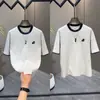 Camiseta Casual de Alta Calidad Nueva Recomendada para Parejas Personalidad Color Sólido Cuello Redondo Manga Corta Simple Versátil Moda de Gama Alta