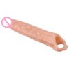 Funda de silicona para pene extragrande alargada Funda para pene de simulación de cristal Sexy funda diente de lobo juguete para pareja funda de bloqueo de esencia adulto