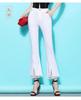 Pantalones microacampanados para mujer primavera y otoño 2022 nuevos ajustados de nueve cuartos elásticos talla grande pantalones casuales negros para niños