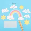 Enchufe Decorativo para Hornear Celebrado en Internet Pastel Multicolor de Múltiples Capas Enchufe Fiesta de Cumpleaños Tarjeta de Repostería Infantil