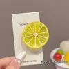 Pinza para el pelo colorida de rodajas de limón y pomelo de verano para mujer, pinza lateral divertida para el flequillo, pinza de pico de pato para pelos sueltos, accesorios para el pelo de verano para niños