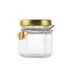 Amazon Juego de Frascos Sellados de Vidrio Botella Pequeña para Miel Nido de Pájaro Mermelada Embotellada 45 Hexagonal 25 Botella de Miel