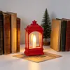 Artículo Popular Transfronterizo: Lámpara de Viento Plana Estilo Chimenea, Luz de Vela Electrónica LED, Linterna Pequeña Vintage, Ambiente Navideño para el Hogar