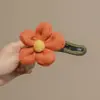 Accesorios para el Cabello de Otoño e Invierno Elegante Pinza para el Cabello de Flor de Felpa Pinza de Disco para la Parte Trasera de la Cabeza para Mujer Adorno para la Cabeza de Una Sola Palabra de Alta Calidad Pinza de Pico de Pato
