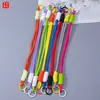 Cordão de Celular Colorido com Fivela Dupla Artesanal Portátil Corda de Pulso Anti-perda Chaveiro Versátil Simples Pingente de Bolsa