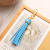 Llavero de Borla de Cuero PU Transfronterizo Pulsera de Silicona Accesorios de Borla Colgante para Bolsa Llavero de Cuero