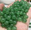 Jade Dongling Natural Cuentas de Calabaza Loto Duobao Pulsera Hecha a Mano con Cuentas Cuentas de Buda Jade Tallado Cuentas Redondas