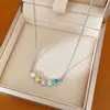 Collar Versátil de Acero Inoxidable con Circonita Redonda para Uso Diario, Cadena para Clavícula de Lujo Ligero de Nicho de Gama Alta, Joyería Elegante y de Moda para Mujer