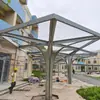 Toldo Paisajístico de Estructura de Acero con Forma Especial, Toldo para Pasillo Escolar, Construcción y Montaje por Soldadura en Sitio de Fábrica de Shanghái