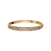 Pulseira fecho letra V em zircônia banhada a ouro 18K real, requintada e versátil, joias de nicho de luxo leve atacado