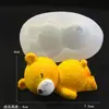 Molde de Silicone Mousse Urso Sonolento Desenho Animado 3D Mousse Tridimensional Bolo Sorvete Urso Decoração de Bolo de Chocolate