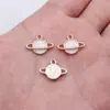 12x 16.5mm 0.94g hecho a mano material DIY aleación gota de aceite universo planeta collar aretes accesorios de joyería