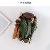 Paquete de material de bricolaje de flores secas de frutos secos, planta natural, piña de pino seca al aire, canela, adornos decorativos hechos a mano.