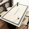 Mantel de comedor ligero de lujo de alta calidad, resistente al agua, al aceite y a las quemaduras, de cuero, para escritorio, mesa de centro, mantel francés.