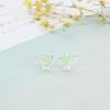 Aretes de Gato Ojo de Gato de Plata 925 para Mujer Aretes Pequeños Simples 2025 Nuevos Aretes de Diseño Nicho de Moda