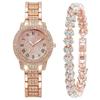 Reloj Popular de TiktTok Tazón del Tesoro Reloj de Lujo con Diamantes Completos para Mujer con Cadena de Acero Cielo Estrellado Reloj de Esfera Pequeña para Mujer