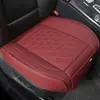 Almofada universal para assento de carro de quatro estações, almofada de assento de carro perfurada para o verão, conjunto de almofada de assento de carro de três peças em couro