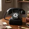 Estilo Escandinavo Decoração Criativa para Casa Retrô Telefone Antigo Resina Ornamentos Artesanato Presente Ornamentos