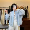 Jaqueta de Proteção Solar Fashion com Gola Bud Elegante, Respirável, Luxuosa, de Caimento Solto para Mulheres, Estilo Coreano Casual, Versátil