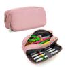 Bolsa de papelería para estudiantes transfronteriza, simple, moderna, de gran capacidad, resistente a la suciedad, para estudiantes de secundaria y primaria, bolsa de lápices multicapa para mujer