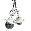 Chaveiro de argola com pingente de espelho de bola de cowboy transfronteiriço, pingente de carro DISCO DISCO, decoração
