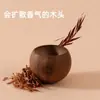 Difusor de madera con forma de vaso, difusor pequeño redondo tipo huevo, difusor de madera para aceites esenciales de aromaterapia sin llama, difusor portátil para coche, madera repelente de mosquitos