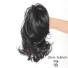 Peruca europeia e americana rabo de cavalo curto cabelo cacheado feminino grande clipe de rabo de cavalo trança meio laço moda fofo grande onda rabo de cavalo atacado