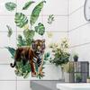 Una Variedad de Pegatinas de Pared Creativas de Jirafa Tigre Tropicales Woods Tienda Decoración de Fondo para el Hogar Pegatinas Removibles