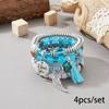 Fabricantes transfronterizos suministran directamente pulsera elástica de cuentas de madera multicapa estilo bohemio, venta al por mayor de joyería europea y americana