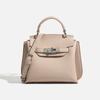 Bolso Kelly de alta gama 2025 Nuevo Bolso de Mujer Moda Commuter Retro Patrón Lichi Hebilla de Cerradura Hombro Cruzado Bolso de Cuero