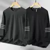 Sudadera Estampada de Cuello Redondo para Hombre, Nueva de Primavera y Otoño, Holgada, Gruesa, de Manga Larga, Jersey, Camisa Base Versátil de Moda para Hombres Modernos
