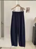 Pantalones casuales anchos de pierna recta con cordón, cintura alta elástica, bloques de color KEKEZOON, pantalones deportivos de otoño 8795
