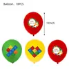 Conjunto de Balões de Látex Cartoon de 12 polegadas Balões Temáticos para Festa de Aniversário Múltiplos Padrões Festa 18 peças