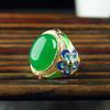 Alto Gelo Verde Birmanês Verde Bashan Cui Incrustado Gelo Guanyin Buda Pingente Verde Jade Folha Ruyi Ping An Fivela Penetração de Gelo