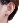 Clavo para Oreja Interno Espiral de 1.2 mm de Grosor, Joyería para Oreja de Araña Oscura Dulce y Genial, Clavo para Hélice de Oreja Interno Roscado Negro Pistola, Joyería para Oreja de Aleación de Titanio G23