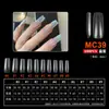 Arte de Uñas Arte de Uñas Ultra-delgado Sin Rastro Uso Extensión de Uñas Sin Limar Transparente Semimate Pegatina Completa Medio Pegatina Parche para Uñas