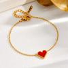 Estilo Lujo Accesible Francés Corazón Concha Natural Elegante y Exquisito Acero Inoxidable Chapado en Oro 18K No Se Desvanece Joyería de Mano para Mujer al por Mayor