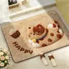 Alfombrilla de Piso de Barro de Diatomeas de Gato Lindo de Dibujos Animados para Baño Absorción de Agua Antideslizante Suave para Pies Entrada de Inodoro Felpudo Antideslizante